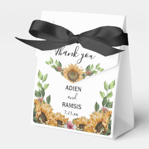 Boho Sunflower Rustic Wildflower Wedding Favour Bo Favour Box