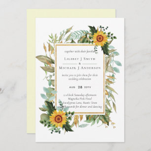 Boho Sunflower Sage Greenery Wedding