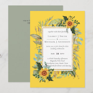 Boho Sunflower Sage Greenery Wedding