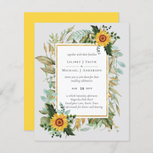 Boho Sunflower Sage Greenery Wedding