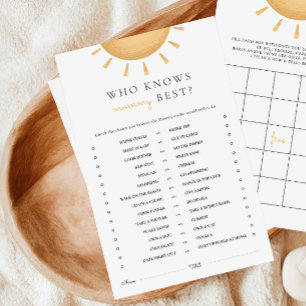 Boho Sunshine Baby Shower Activity Games