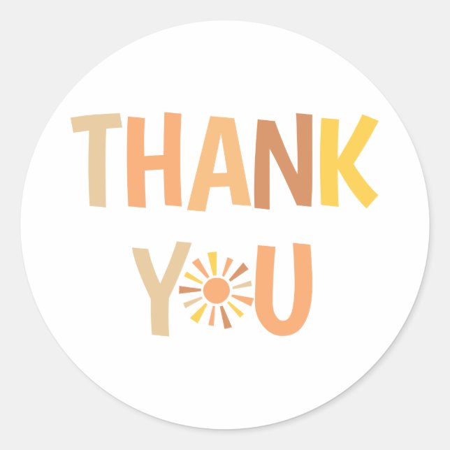 Boho Sunshine Baby Shower Classic Round Sticker (Front)