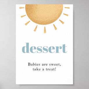Boho Sunshine Baby Shower Dessert Sign