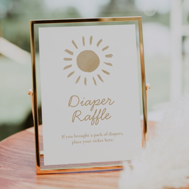 Boho Sunshine Baby Shower Diaper Raffle Sign (Creator Uploaded)