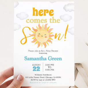 Boho Sunshine Baby Shower Invitation