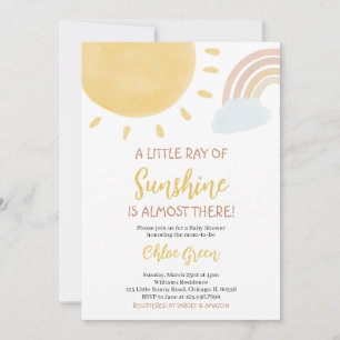 Boho Sunshine Baby Shower Invitation