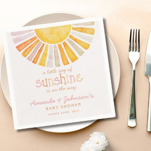 Boho Sunshine Baby Shower Napkin