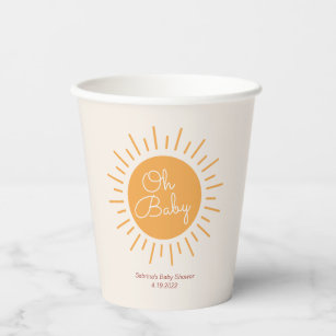 Boho Sunshine Baby Shower  Paper Cups