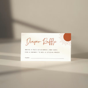 Boho Sunshine Diaper Raffle Enclosure Card