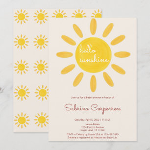 Boho Sunshine Gender Neutral Baby Shower Invitatio Invitation