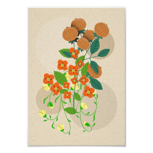Boho Sunshine Minimalist Daisy Wall Art (Front)