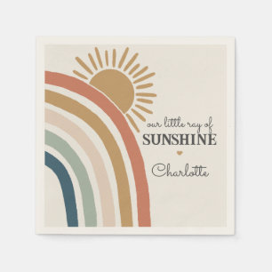 boho sunshine napkin for birthday or baby shower