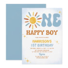 Boho Sunshine One Happy Boy Birthday
