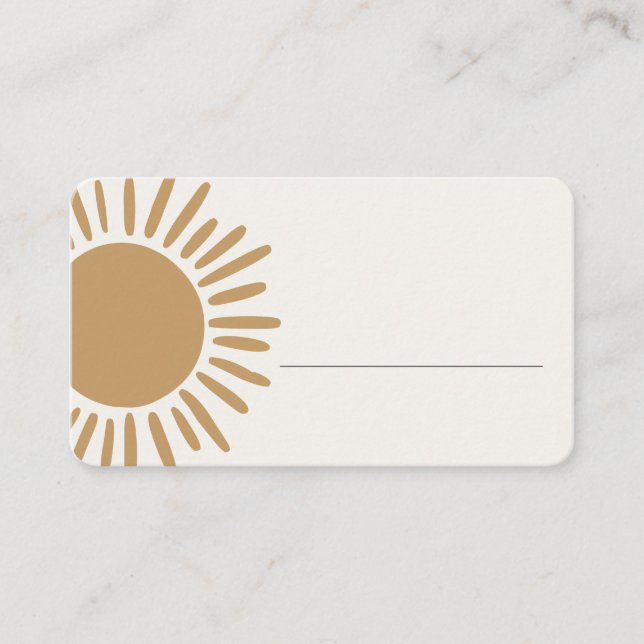 boho sunshine place card (Front)