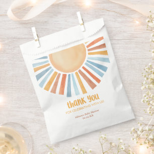 Boho sunshine sun boy baby shower favour bag
