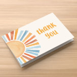Boho sunshine sun terra cotta blue thank you card<br><div class="desc">For more advanced customisation of this design,  simply select the "Edit using Design Tool" button above!</div>