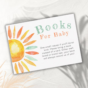 Boho Sunshine Watercolor Books For Baby Card