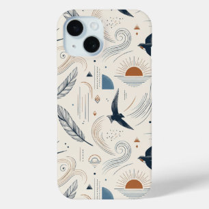 Boho Swallow & Sun Phone Case