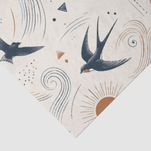 Boho Swallow & Sun Tissue Paper
