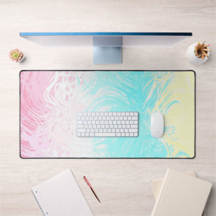 Boho Swirly Groovy Abstract Genderflux Pride Flag Desk Mat