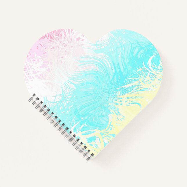 Boho Swirly Groovy Abstract Genderflux Pride Flag Notebook (Front)