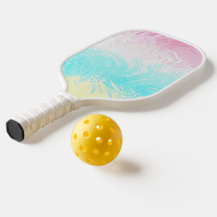 Boho Swirly Groovy Abstract Genderflux Pride Flag Pickleball Paddle