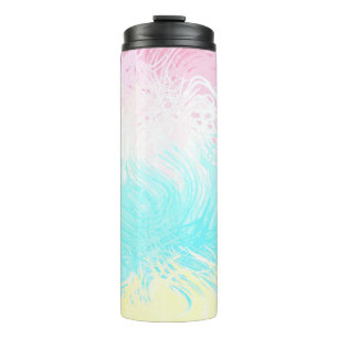 Boho Swirly Groovy Abstract Genderflux Pride Flag Thermal Tumbler