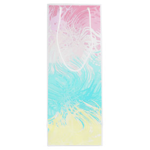Boho Swirly Groovy Abstract Genderflux Pride Flag Wine Gift Bag
