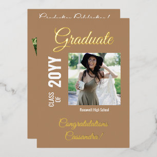 Boho Tan Modern Photo Collage Graduation Party