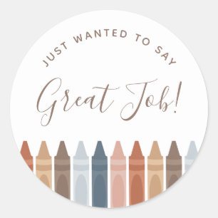 Boho Teacher Classic Round Sticker