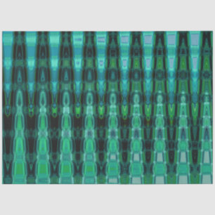 Boho Teal Abstract Decoupage Tissue Paper