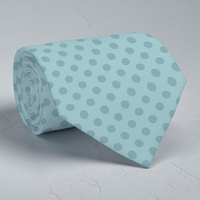  Boho Teal Mini Polka Dots Necktie (Creator Uploaded)
