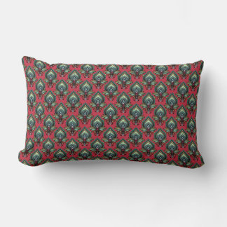 Boho Teal Pink Pattern Reversible Pillow