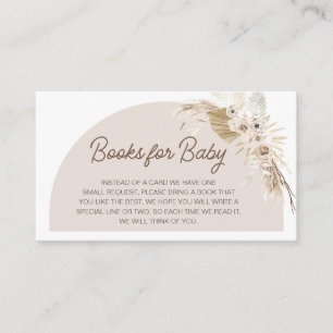 Boho Teddy Bear Baby Shower Books for Baby Enclosure Card