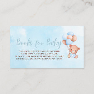 Boho Teddy Bear Baby Shower Books For Baby Enclosure Card
