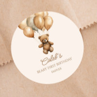 Boho Teddy Bear Beary First 1st Birthday Party