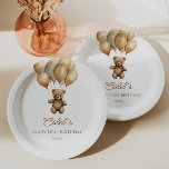 Boho Teddy Bear Beary First Birthday Party Paper Plate<br><div class="desc">This is a Boho Teddy Bear Beary First Birthday Party Paper Plates!</div>