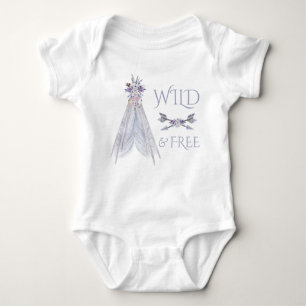 Boho Teepee Girls Tribal Baby Shirt