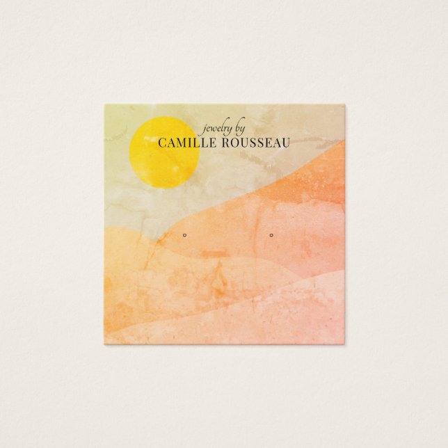 Boho Terracotta Abstract Desert Jewellery  (Front)