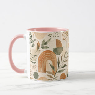 Boho Terracotta Abstract Morning Coffee Mug Gift