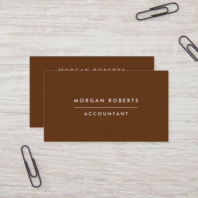 Boho Terracotta Accountant Lawyer or Professional Business Card (Front/Back In Situ)