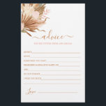 Boho terracotta Advice for the Bride card<br><div class="desc">Boho terracotta advice for the bride card</div>