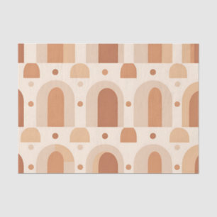 Boho Terracotta Arch Seamless Pattern Tissue Paper