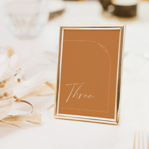 Boho Terracotta Arch Table Three Table Number