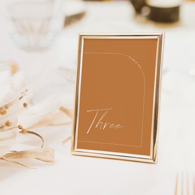 Boho Terracotta Arch Table Three Table Number (Boho Terracotta Arch Table Three Table Number)