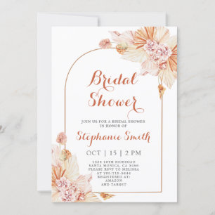 Boho Terracotta Bridal Shower Invitation