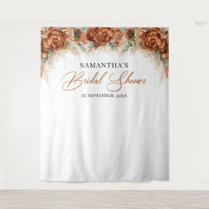 Boho Terracotta burnt orange copper bridal shower Tapestry