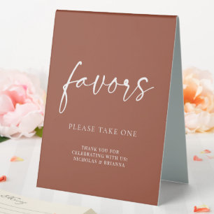 Boho Terracotta Burnt Orange Wedding Favours