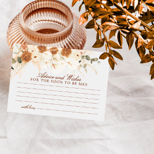 Boho Terracotta Calla Lilies Advice for the Bride Card