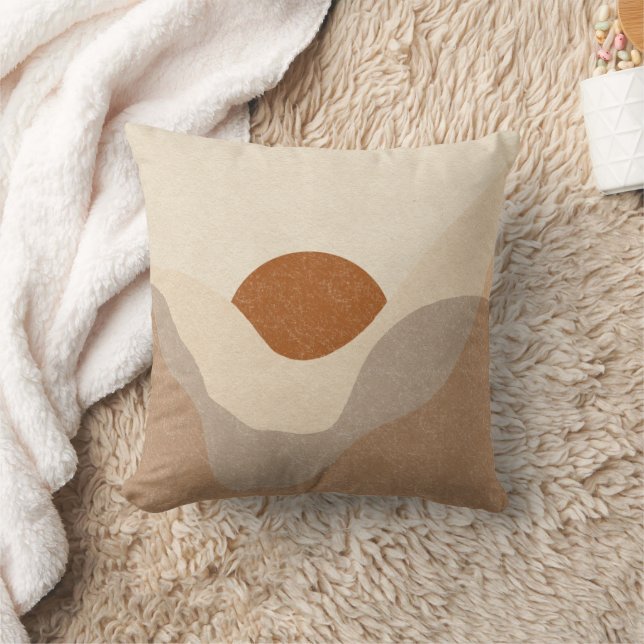 Boho Terracotta Cream Sun Desert Cushion (Blanket)